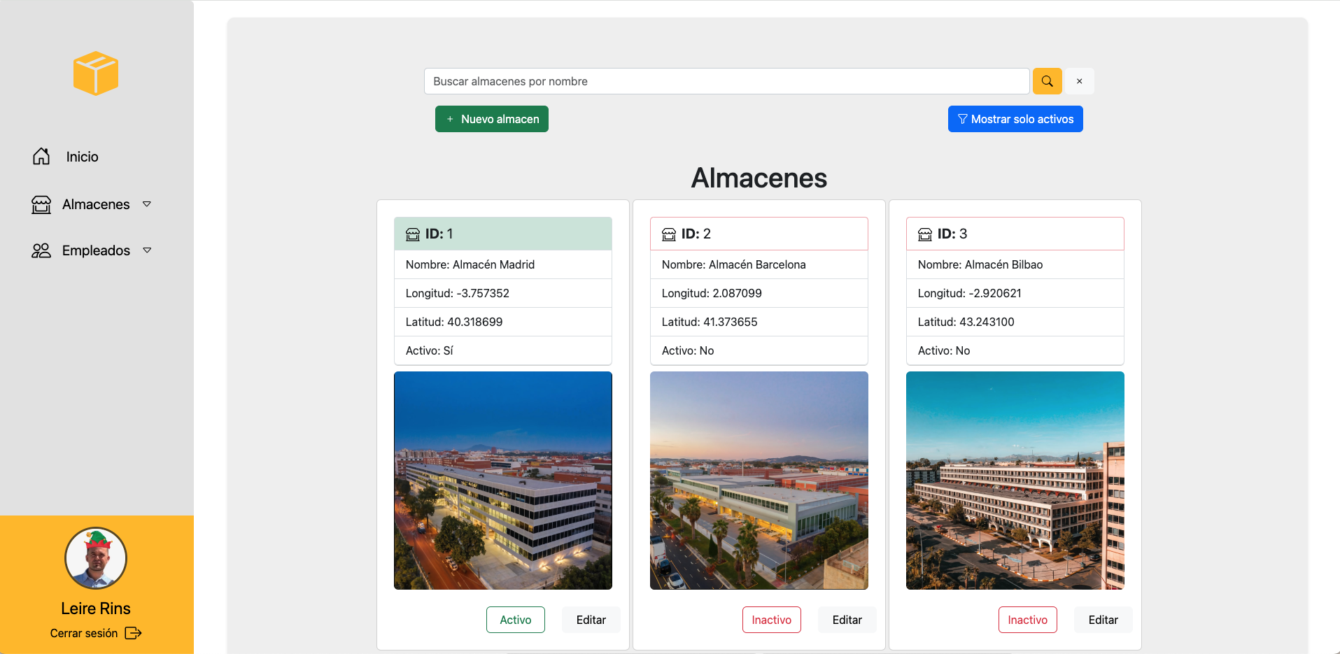 TFM UNIR logistics platform